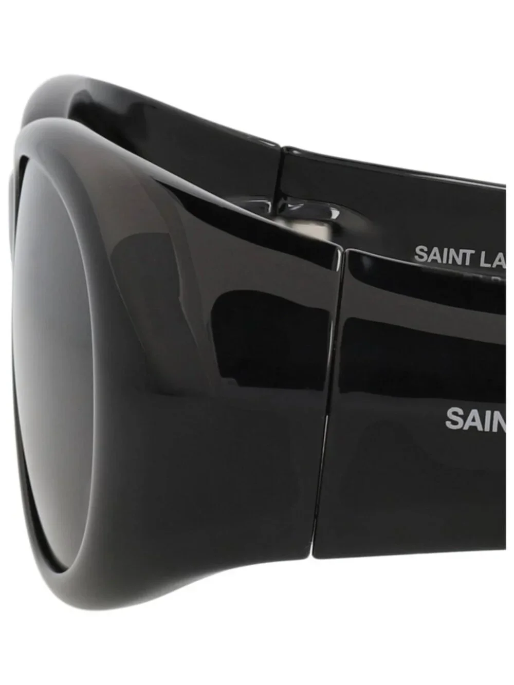 New Saint Laurent Women's Sunglasses Round Oval Bio Injection Frame Black Black